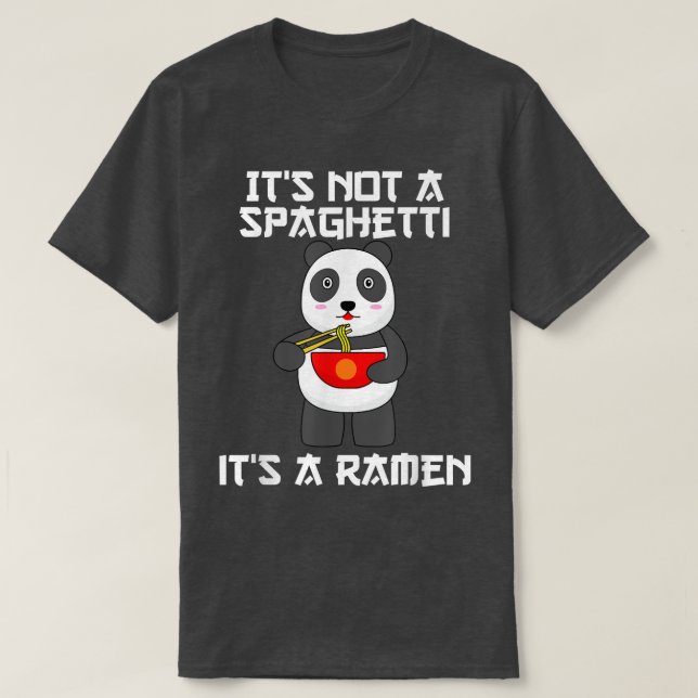 Camiseta Tazón De Fideos De Ramen Con Palillos Y Panda Para (Diseño del anverso)