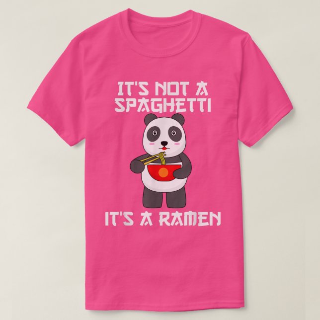 Camiseta Tazón De Fideos De Ramen Con Palillos Y Panda Para (Diseño del anverso)