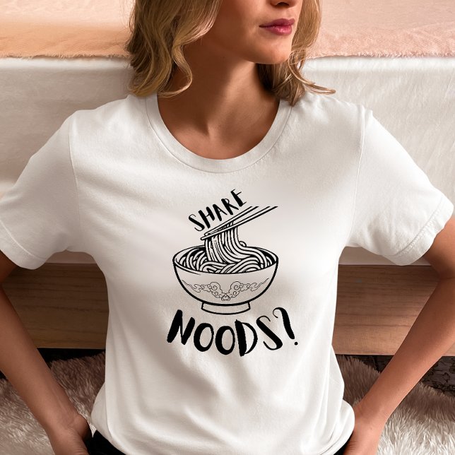 Camiseta Tazón de fideos divertido Comparte Fideos  (Subido por el creador)