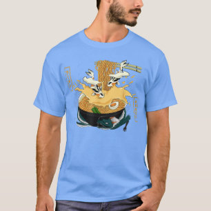 Camiseta Tazón de fideos Hiragana de Ramen Pez Koi Dragón A