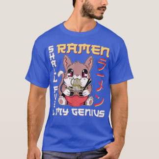 Camiseta Tazón de fideos Ramen amor japonés Kawaii gato Ram