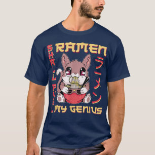 Camiseta Tazón de fideos Ramen amor japonés Kawaii gato Ram