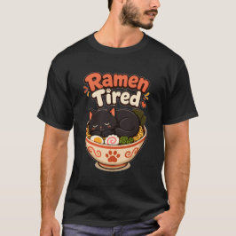 Camiseta Tazón de fideos Ramen Cansado Kawaii