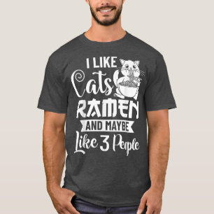 Camiseta Tazón de gato Ramen Sopa de fideos de pollo Japone
