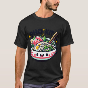 Camiseta Tazón de Pho Kit Cute Sonriendo