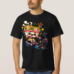 Camiseta Tazón de Ramen Adorable Máquina de Remo Fitness Di