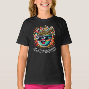 Camiseta Tazón de ramen de dibujos animados de fideos lindo