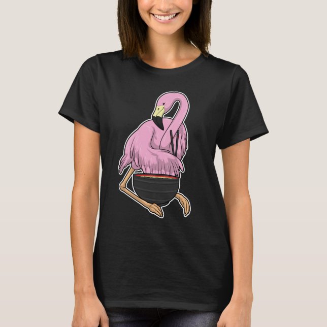Camiseta Tazón de Ramen de Flamenco (Anverso)