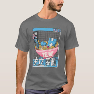 Camiseta Tazón de Ramen Digital Estilo Japonés Pastel Otaku