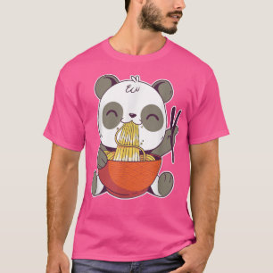 Camiseta Tazón de ramen panda Comida linda Fideos 
