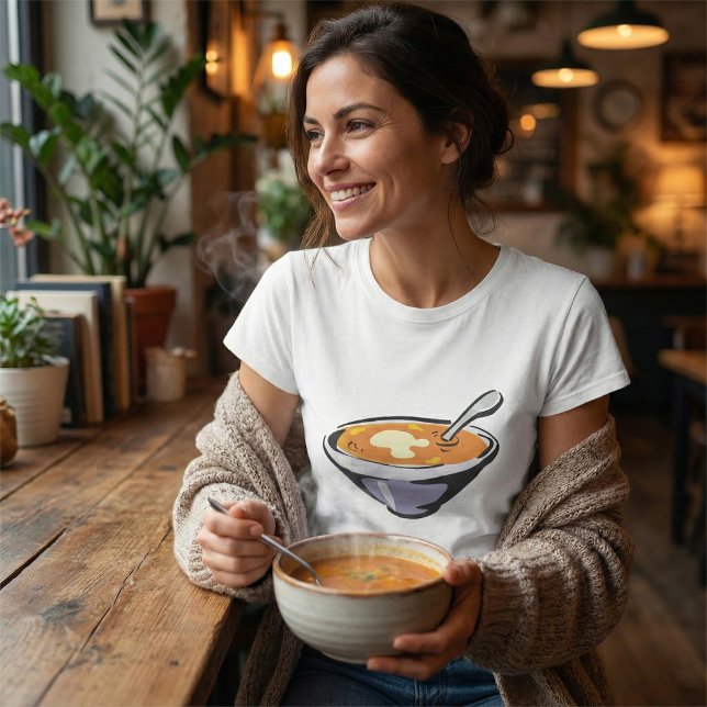 Camiseta Tazón de sopa de tomate con cuchara (Subido por el creador)