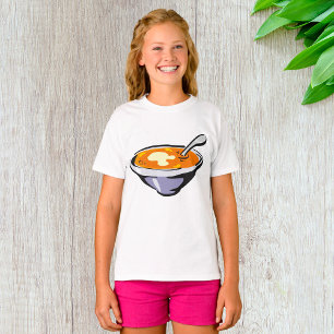Camiseta Tazón de sopa de tomate con cuchara