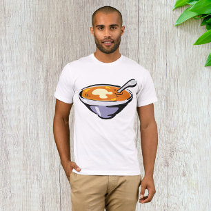 Camiseta Tazón de sopa de tomate con cuchara