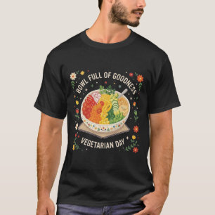 Camiseta Tazón Lleno de Bondad Colorido Vegetariano Fresco