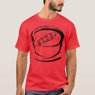Camiseta tazón y carne y barbacoa vegana al estilo japonés