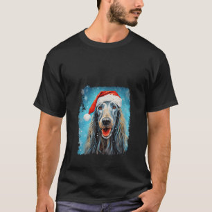 Camiseta Tazy Saluki Navidades Perro de pelo largo Tazi V C