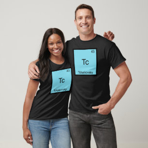 Camiseta Tc - Símbolo de elemento de química divertida Tcha