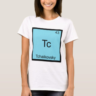 Camiseta Tc - Tchaikovski Símbolo del Elemento de Química D
