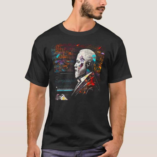Camiseta Tchaikovsky Music Pianist Piano (Anverso)