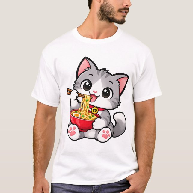 Camiseta TD Kitty Ramen Cat (Anverso)