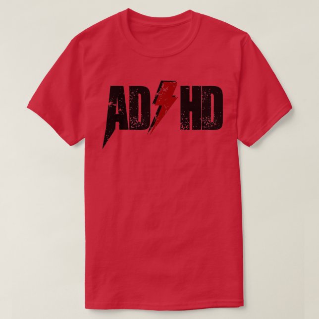 Camiseta TDA H para hombres Mujeres Niños Chicas Padres TDA (Diseño del anverso)
