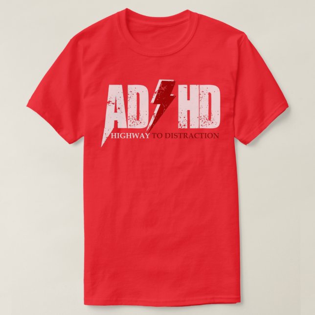 Camiseta TDA HD Highway to distraction El TDAH divertido pa (Diseño del anverso)