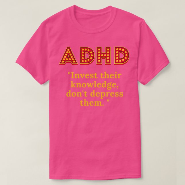 CAMISETA TDAH 19 (Diseño del anverso)