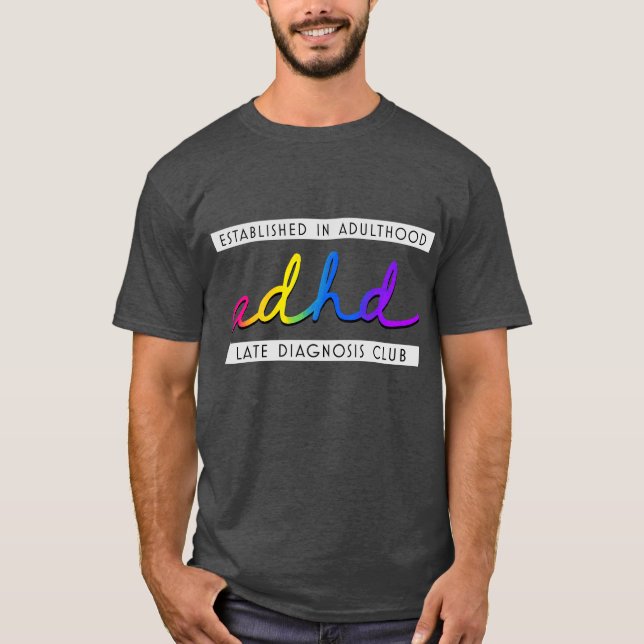 Camiseta TDAH - Club de diagnóstico tardío (Anverso)