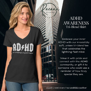 Camiseta TDAH Conciencia sobre la salud mental V-Neck T-Shi