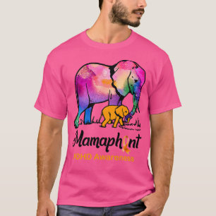 Camiseta TDAH Mamá Elefante Mamaphant TDAH Conciencia