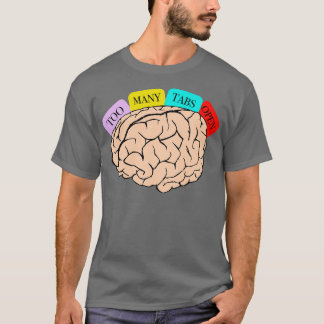 Camiseta TDAH Mi Cerebro Tiene Demasiadas Tabletas Abiertas