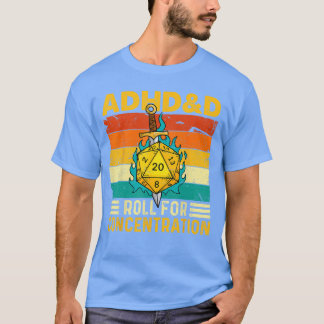 Camiseta TDAH Tira el dado para la Concentración Juegos de