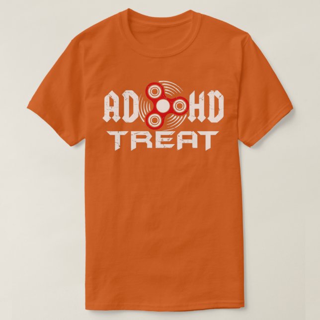 Camiseta TDAH Trate Fidget Spinner Funny para niños chicas  (Diseño del anverso)