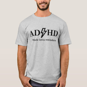 Camiseta TDAH y música rock.