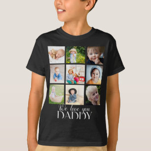 Camiseta Te Amamos Papá Hermoso Collage 9 Fotos