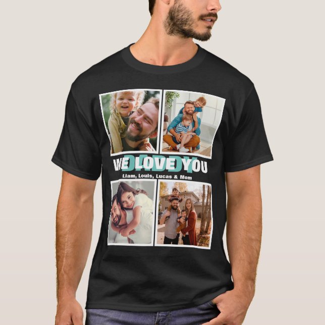 Camiseta Te Aman Papi | Foto del Día del Padre Moderno (Anverso)