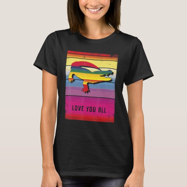 Camiseta Te Amas A Todos Cocodrilo Crocodile Pop Lgbt Arcoi (Anverso)