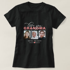 Camiseta Te Amas Abuela/Nana/Otro 3 Personalizado de fotos 