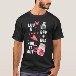 Camiseta Te Amas Bff Día de San Valentín Cute V Day Pajama 
