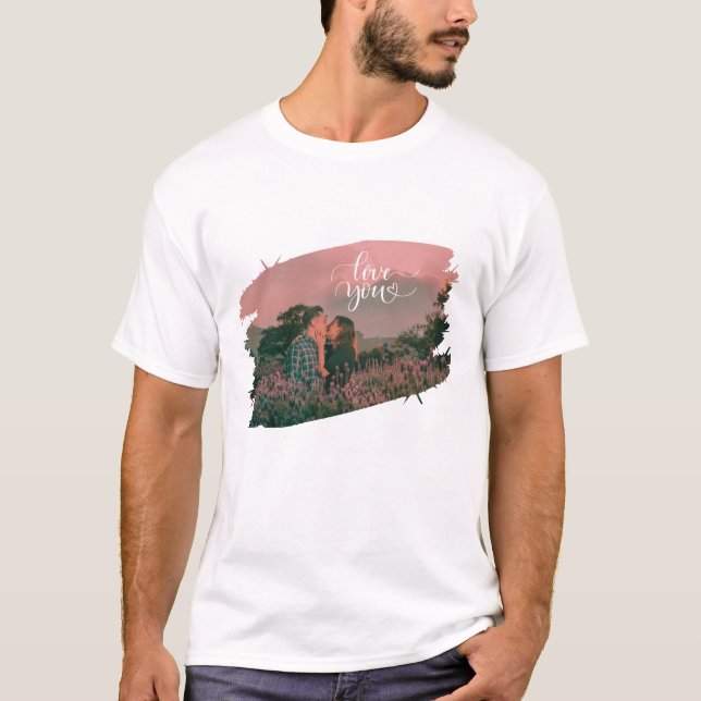 Camiseta Te Amas Foto Personalizado Para Pareja el día de S (Anverso)