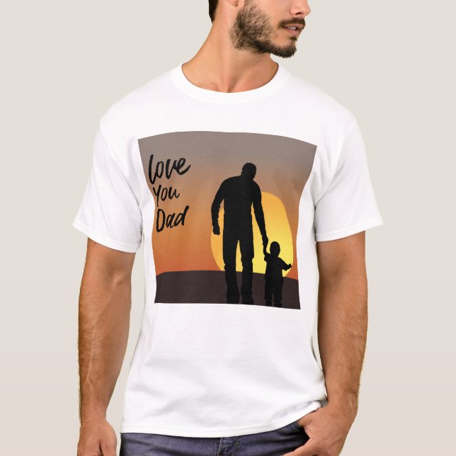 Camiseta Te Amas Padre Hijo Padres Bonos Día (Anverso)