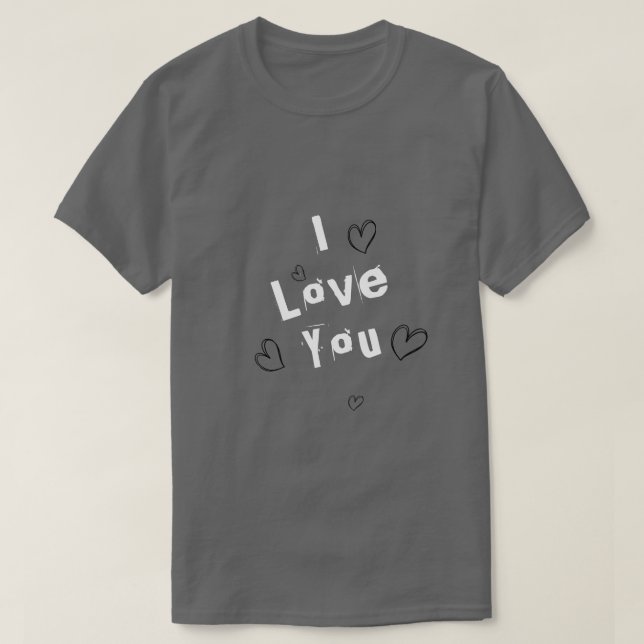 Camiseta Te amo (Diseño del anverso)