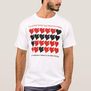 Camiseta TE AMO 24 horas al día