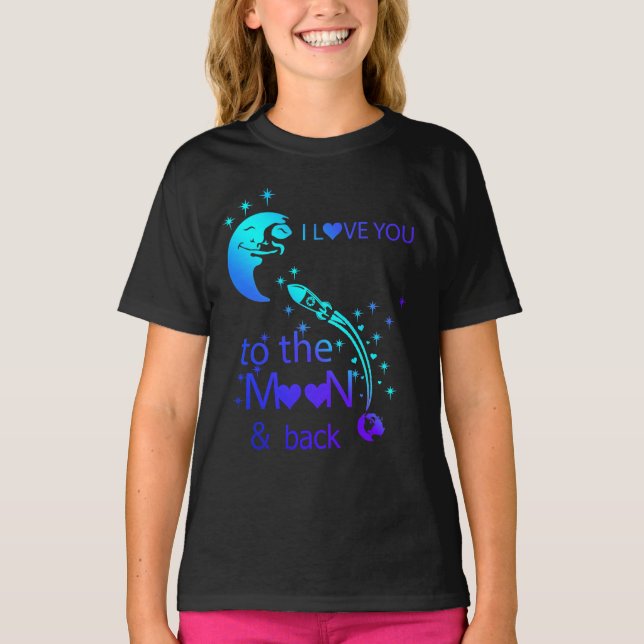 Camiseta Te amo a la luna y a la espalda (Anverso)