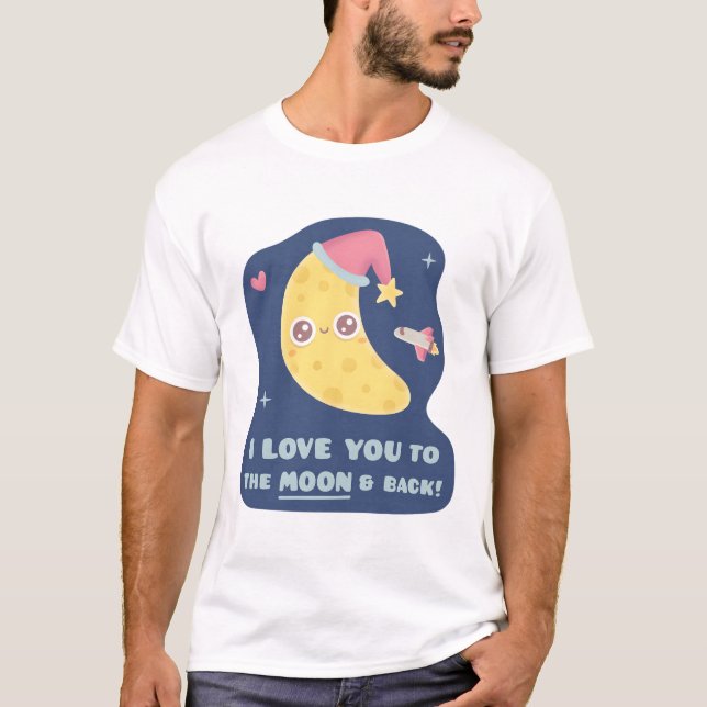 Camiseta Te amo a la luna y a la espalda (Anverso)