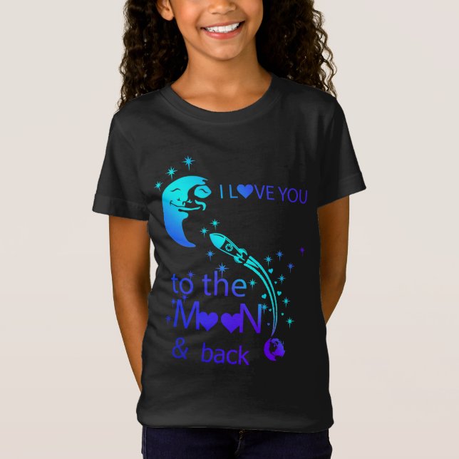 Camiseta Te amo a la luna y a la espalda (Anverso)