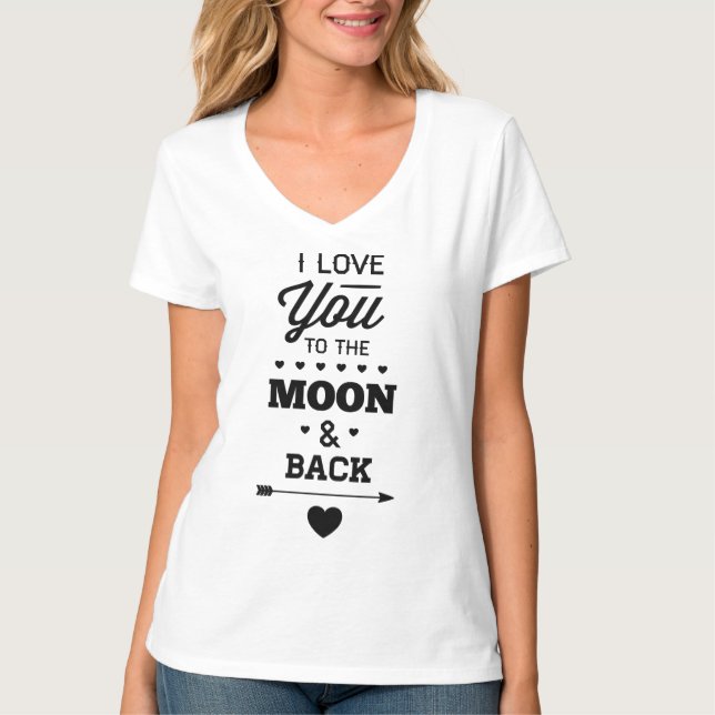 Camiseta Te Amo A La Luna Y A La Vuelta (Anverso)