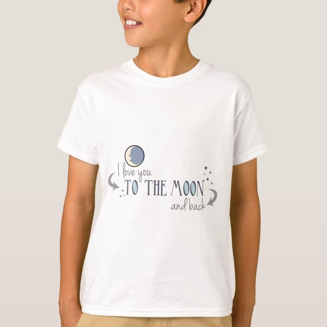 Camiseta Te amo a la luna y atrás (Anverso)