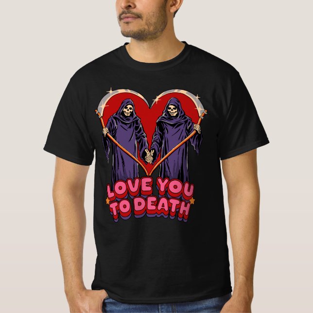Camiseta Te Amo A La Muerte Niños Y Chicas Nove Halloween 2 (Anverso)