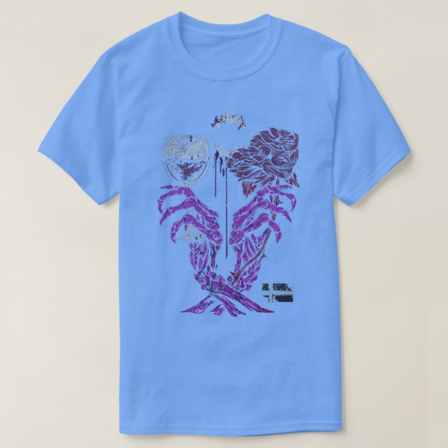 CAMISETA TE AMO A LA MUERTE VIOLETA (Diseño del anverso)